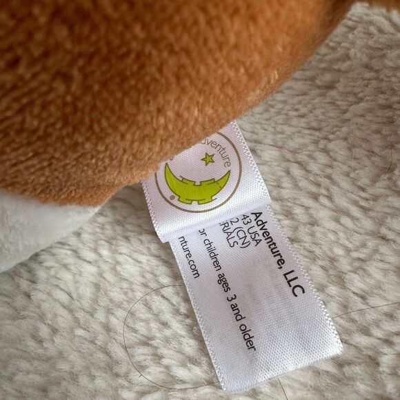 Animal Adventure Brown White Puppy Dog Bunny Ears Easter Carrot 10” Plush - Picture 3 of 6